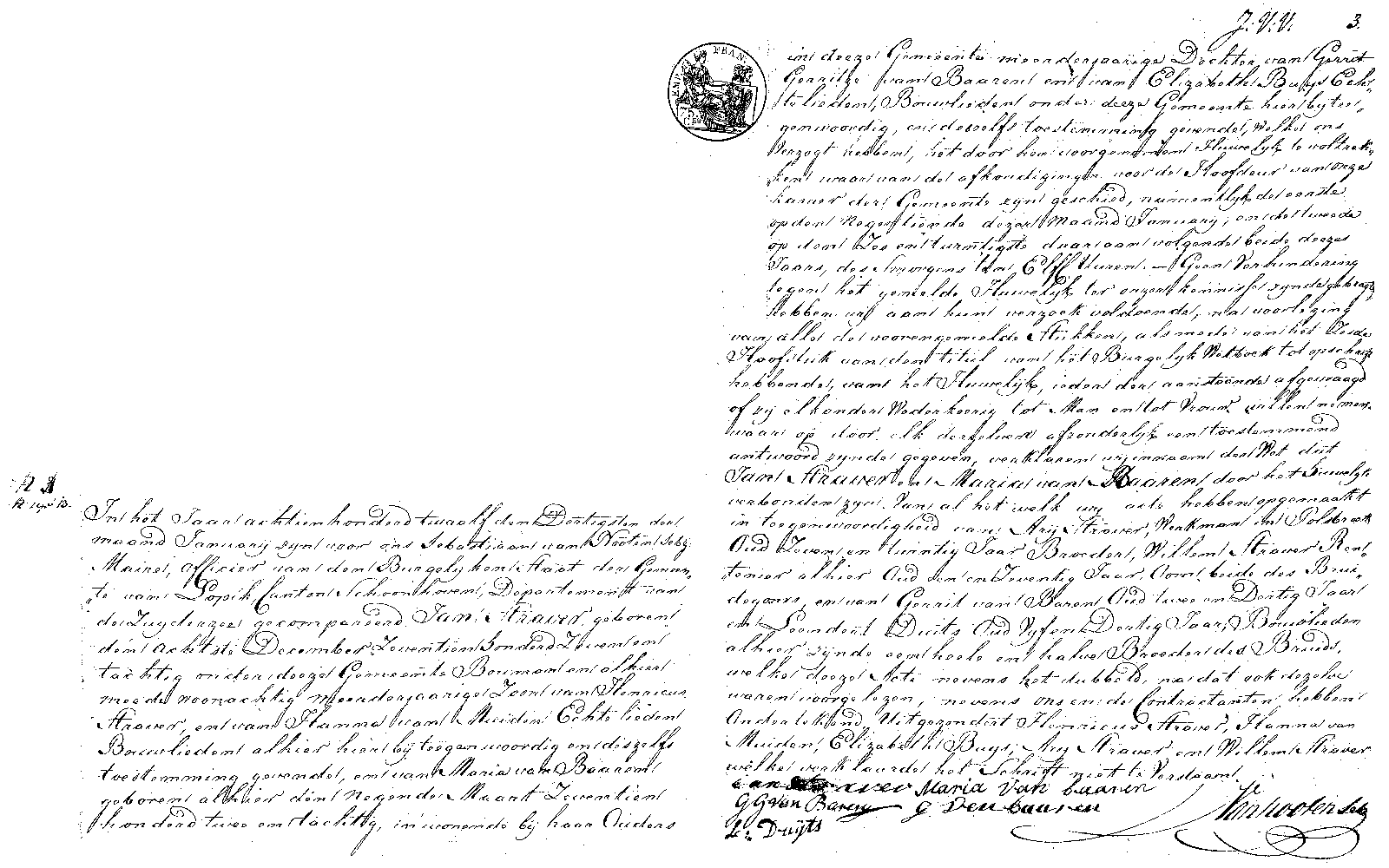 18120130 huw akte 4 Jan Straver - Maria v Baaren